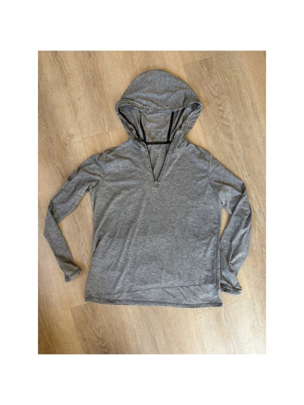 Horny Toad Toad&Co Women's Large Lightweight Hooded Quarter Zip Pullover Gray